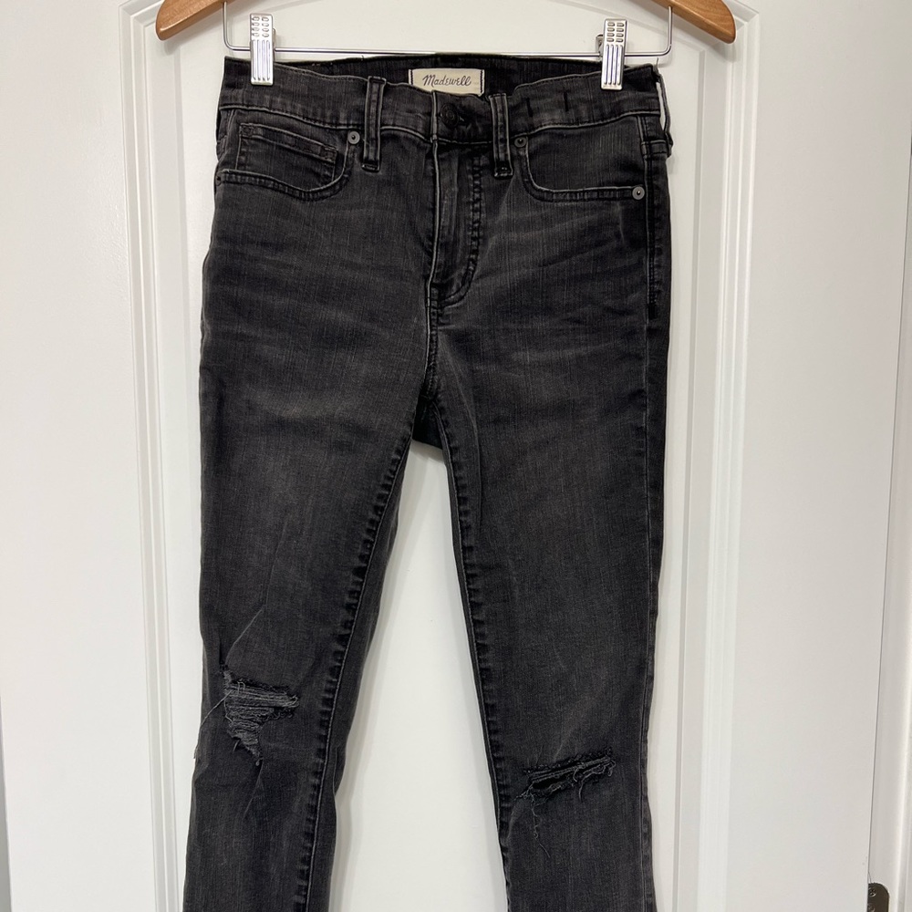 Madewell Black Distressed Jeans